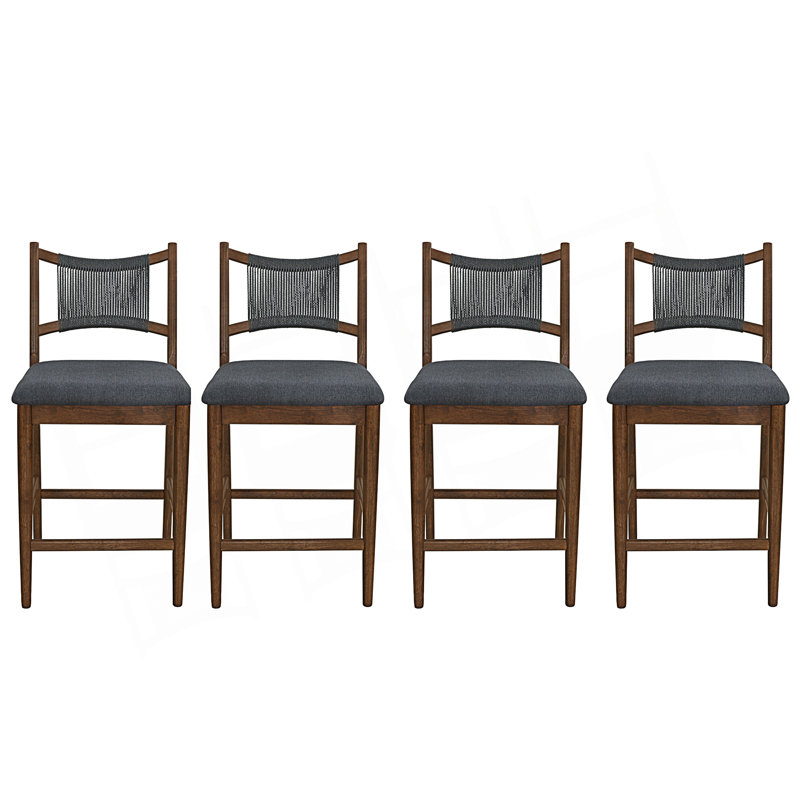 Ensemble de 4 tabourets de comptoir rembourrés