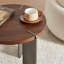 Table basse ronde en bois de noyer et pieds en métal noir-2089645616-2089645617