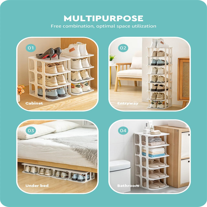 8 Pair Shoe Rack