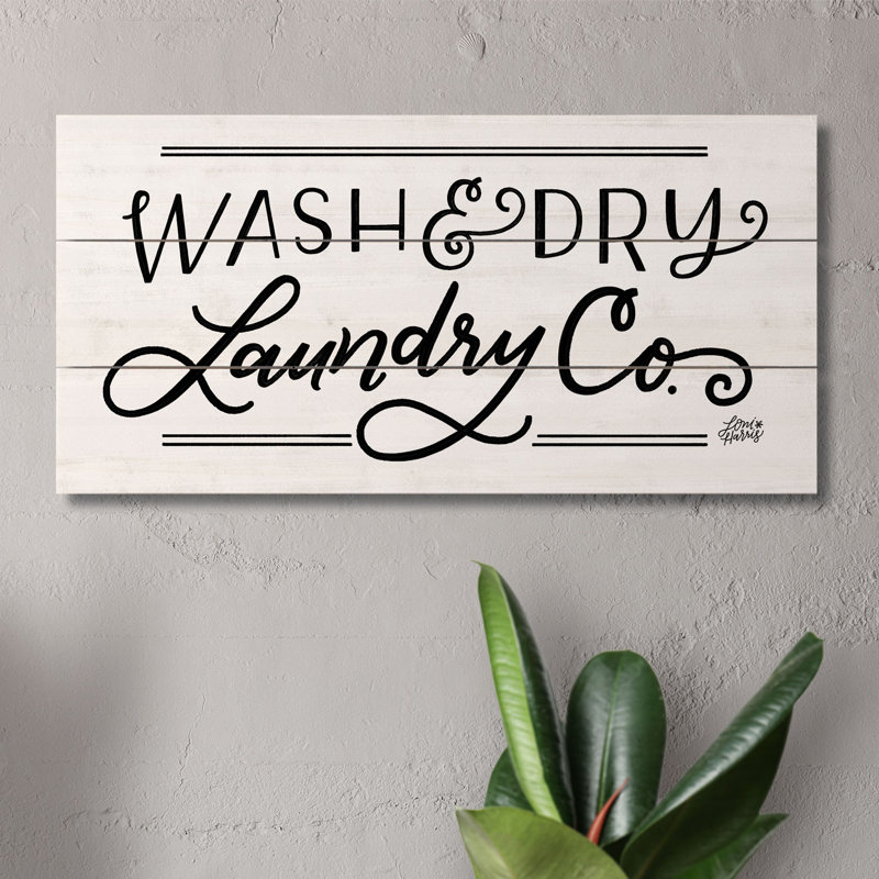 Panneau décoratif en bois à lattes 12 "par 6" Laundry Co.