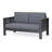 Acacia Wood Outdoor Loveseat And Coffee Table Set With Cushions