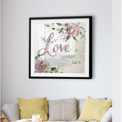 «Love is Spoken Here», reproduction d'art textuel