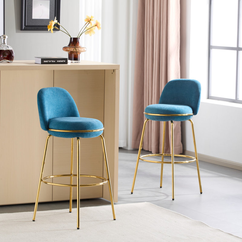 Modern  Bar Stools,Counter Height Dining Chairs, Blue