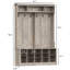 Banc de rangement pour arbre d'entrée et chaussures de 53 po de largeur avec tablettes, casiers et crochets pour vestibule, vestibule ou vestibule-404058156