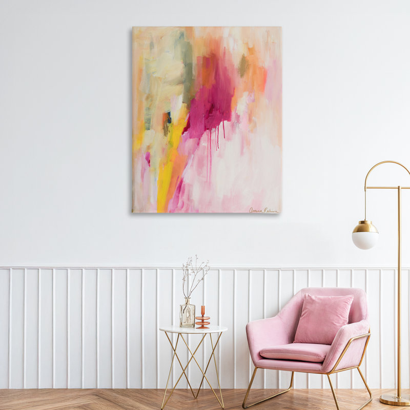 Toile facile comme le dimanche matin, design par Amira Rahim, H 40 po x l 30 po