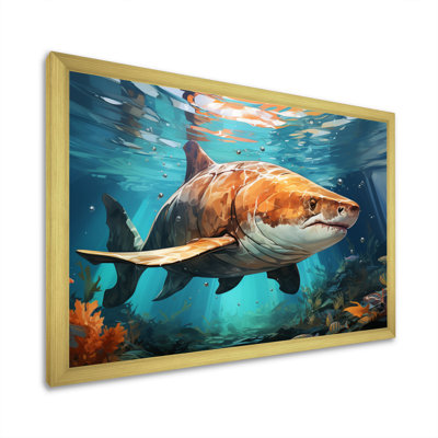 " Grey Teal Shark Underwater Symphony "