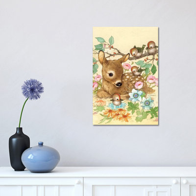 Baby Fawn - Wrapped Canvas Painting
