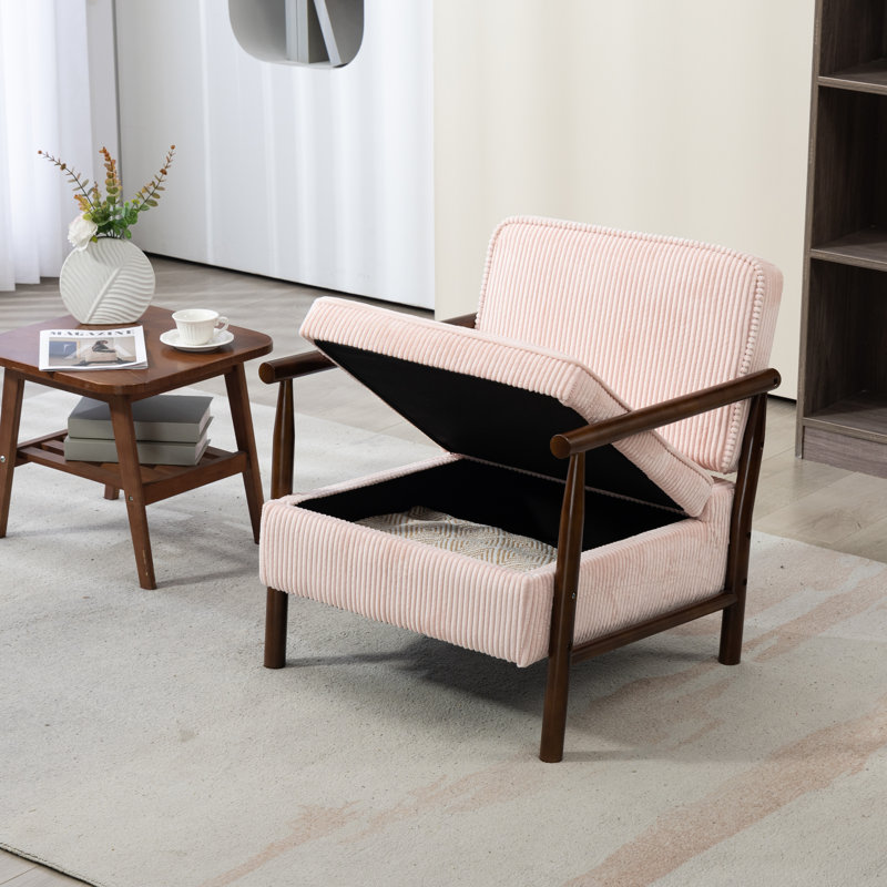 Small-sized Storage Sofa, Single Seat, Multifunctional, Creamy Style, Fabric, Internet Celebrity Design, Storage Sofa Bed.