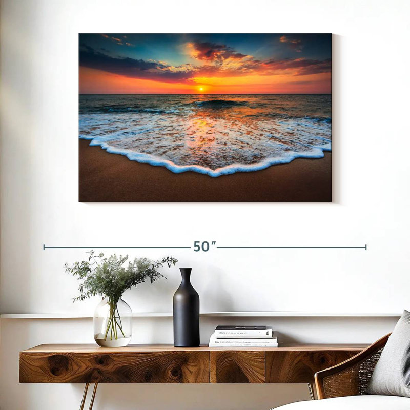 Gillard Sunrise Sea Waves, H 26 po x l 39 po