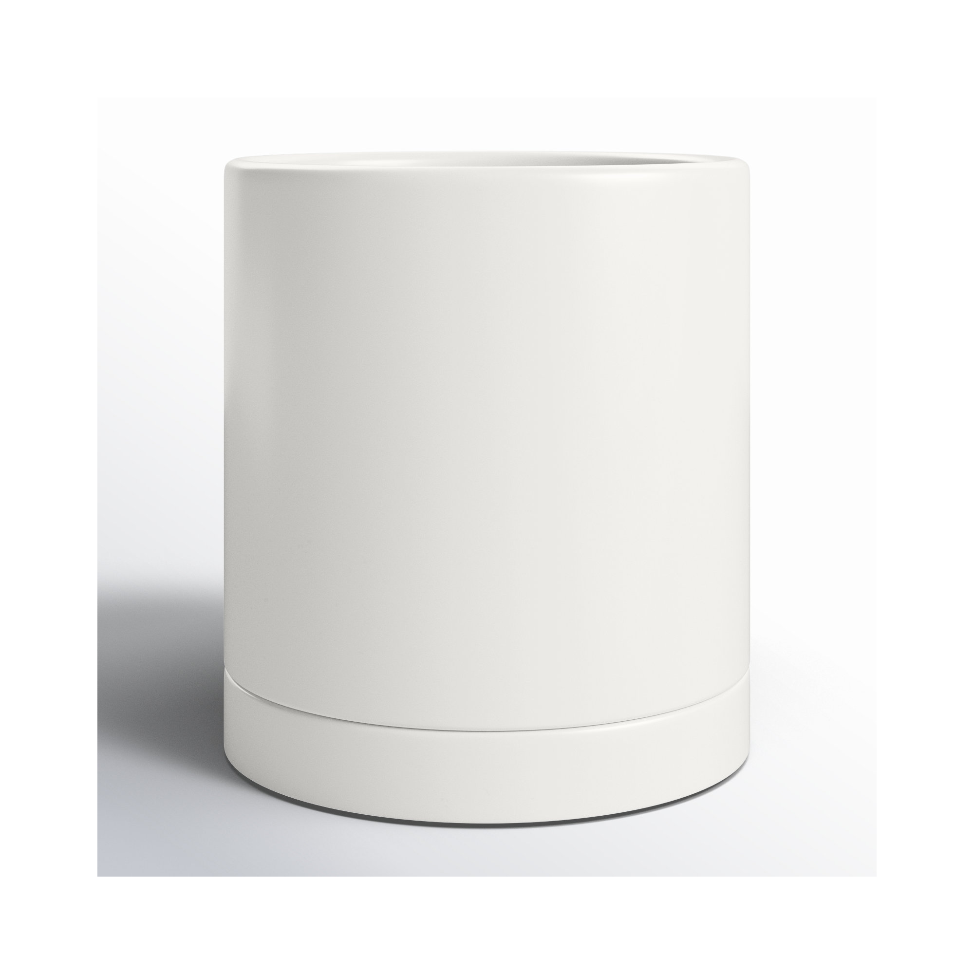 Carlotta Ceramic Pot Planter, 5.75" H x 5" W x 5" D, White