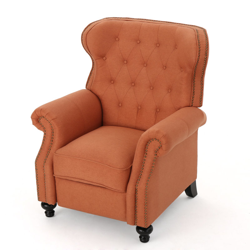 Lothrop Recliner, Orange 100% Polyester