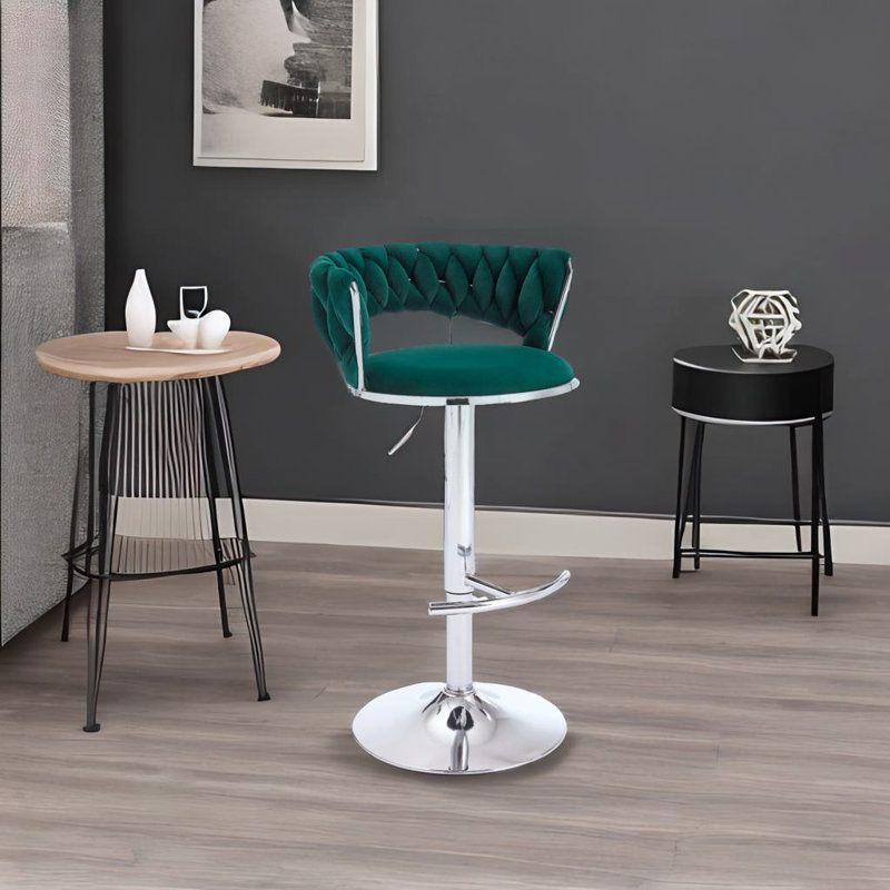 Ensemble de 2 tabourets de bar, Vert