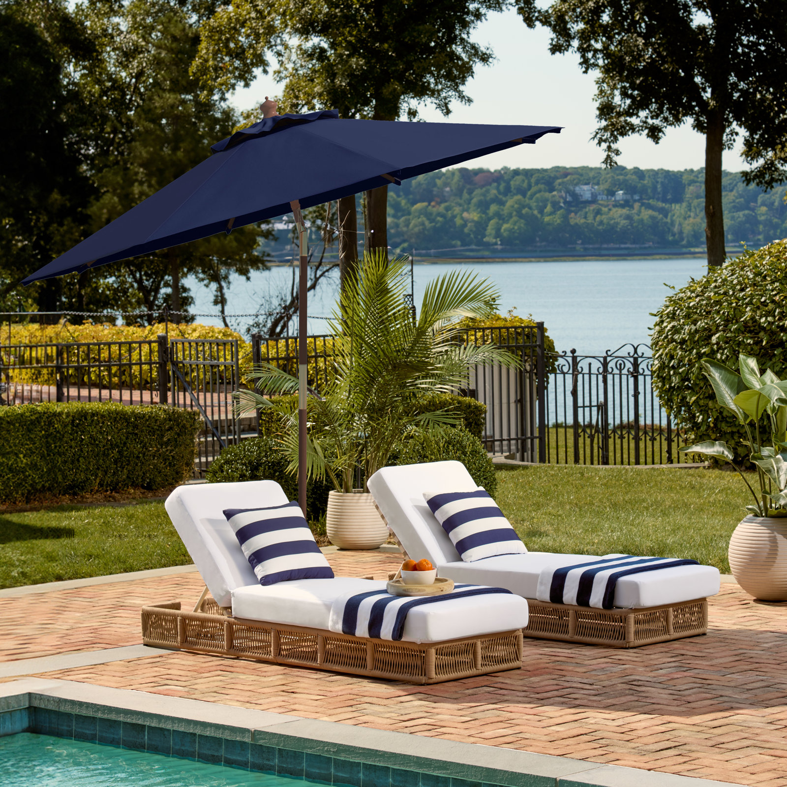 Aldan 8.8' Market Umbrella, Navy