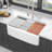 White Farmhouse Sink Workstation - 33 Inch White Ceramic Single Bowl Farm Kitchen Sink