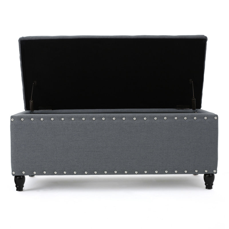 OTTOMAN DE RANGEMENT, Gris anthracite