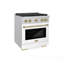 ZLINE Autograph 36" Paramount Dual Fuel Range w/ 6 Burners & Champagne Bronze Accents (SDRZ-36-CB)-1091892188-1091892190-1091892203