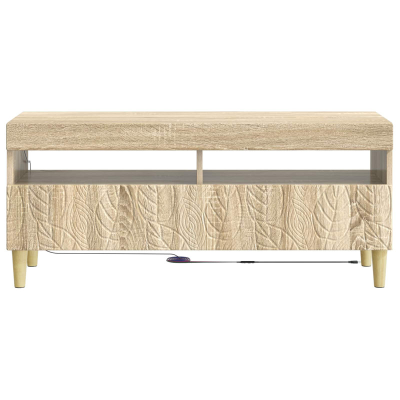 TV Stand, 43cm H x 100cm W x 35cm D, Sonoma Oak