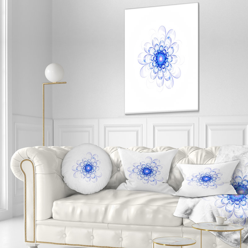 Coussin lombaire à fleurs fractales brillantes perfect