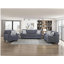 Chaise de salon en tissu chenille durable avec coussin décoratif bleu, design contemporain, 1pc