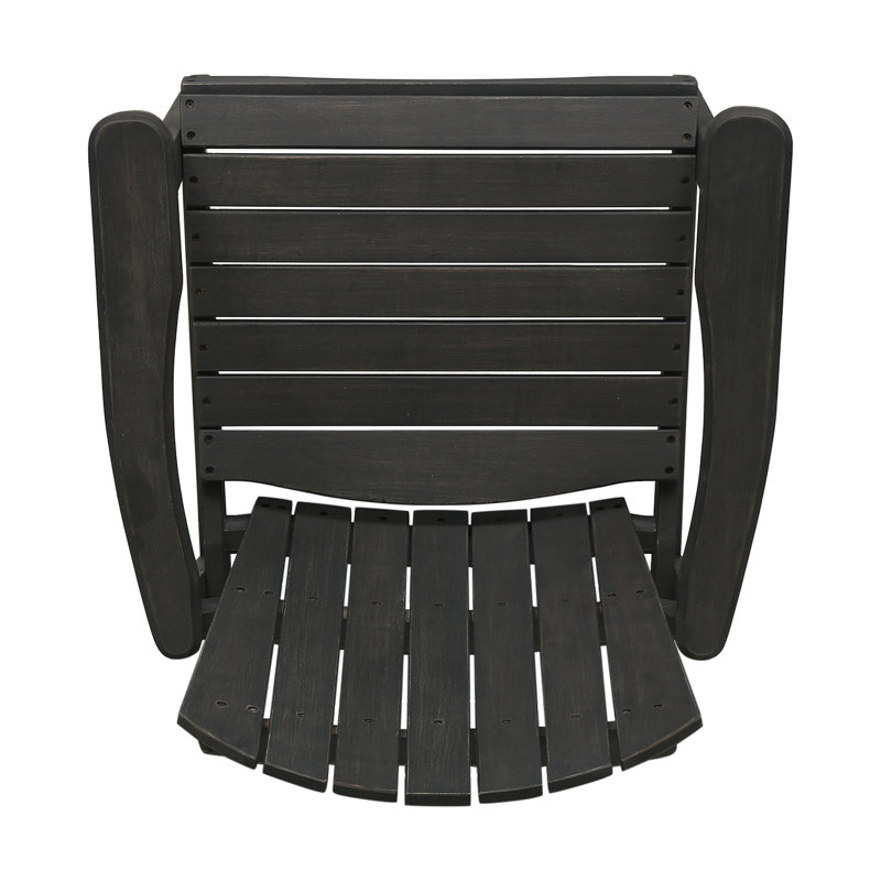 Chaises de salle à manger en bois (2), gris foncé - pour la protection contre les intempéries (2), Gris foncé
