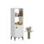 Armoire polyvalente moderne, 100% mélamine, panneau de particules blanc, épaisseur: 0,7 po | Nombreuses tablettes, solution de rangement murale et élégante pour la maison ou le bureau-778775666