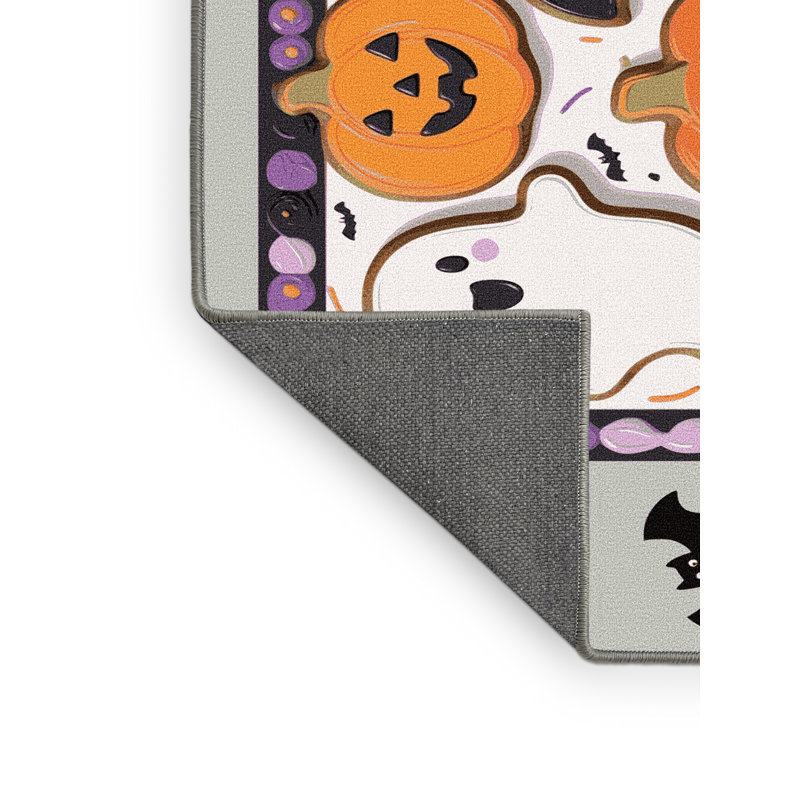 Tapis de vacances d'Halloween The Holiday Aisle®, Rectangle de 5 pi x 8 pi