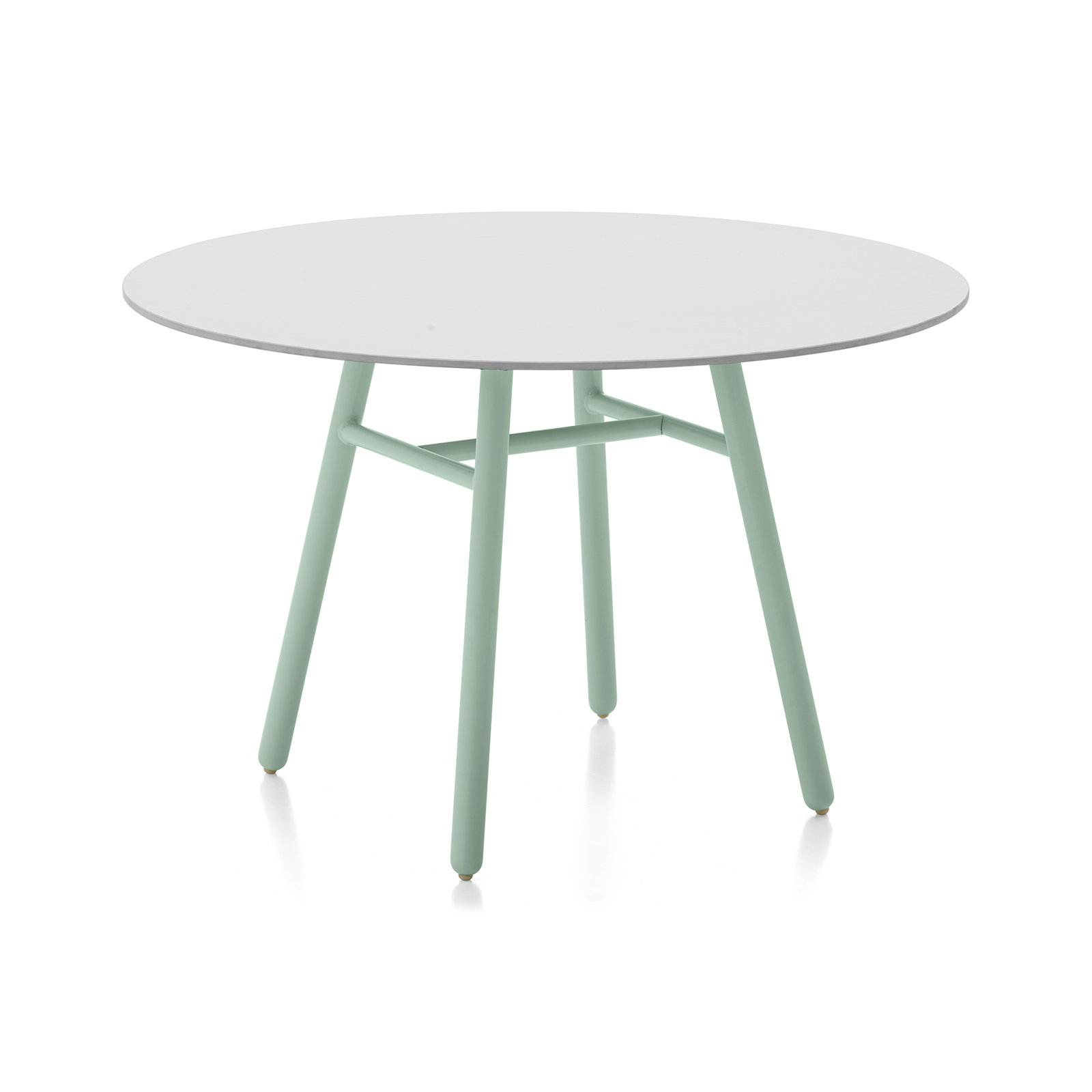 Yo! 36" Patio Bistro Table, Slate White, Matt Thyme Green