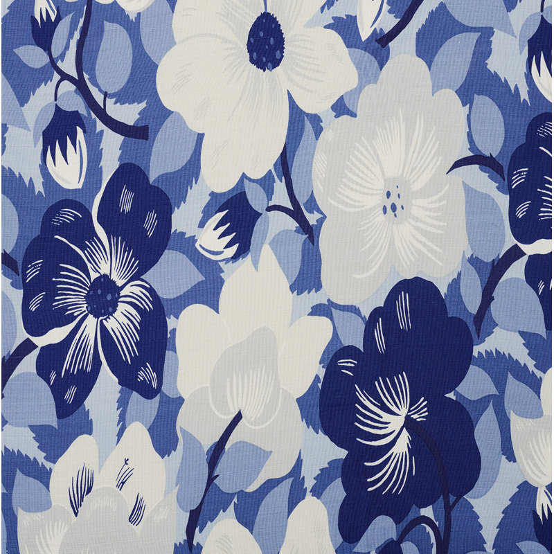 Tissu magnolias, Bleus