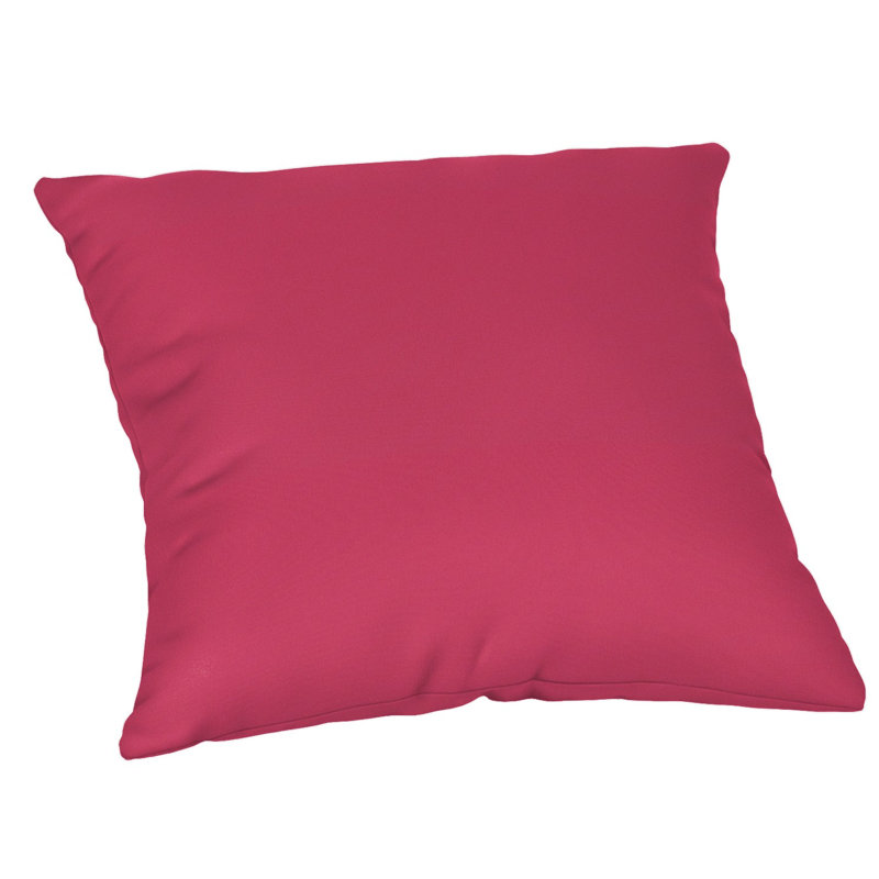 Casual Cushion Solid Sunbrella® Fabric 1-Piece Indoor/Outdoor Square Throw Pillow, 20"W x 20"L, Cast Slate, 20"H x 20"W
