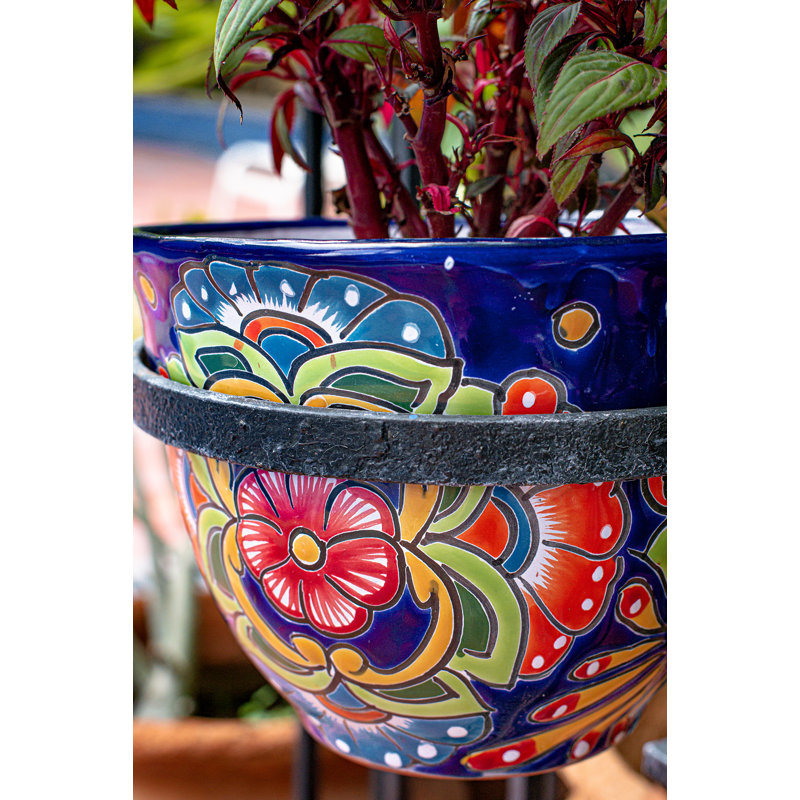 Handmade Ceramic Planter, 7" H x 9" W x 9" D