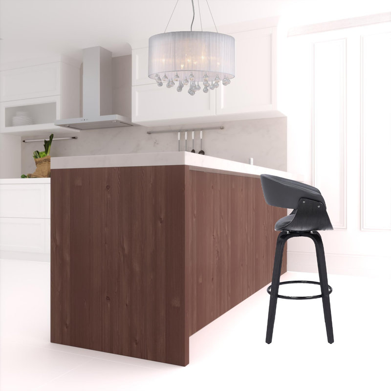Tabouret de comptoir pivotant 27 po Gauss, Tabouret de comptoir avec siège d'une hauteur de , Gris