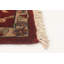 Tapis rouge foncé noué à la main de conception unique 3 pi 7 po x 12 pi 8 po Joelee