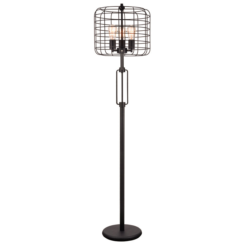 Lampe sur pied de 65 po avec cage Edison