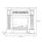 Walnut Solid Wood Electric Fireplace