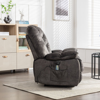 Chayden  40.2" Wide Modern Skin-friendly Microfiber Soft Heated Massage Power Recliner Chair with USB Port