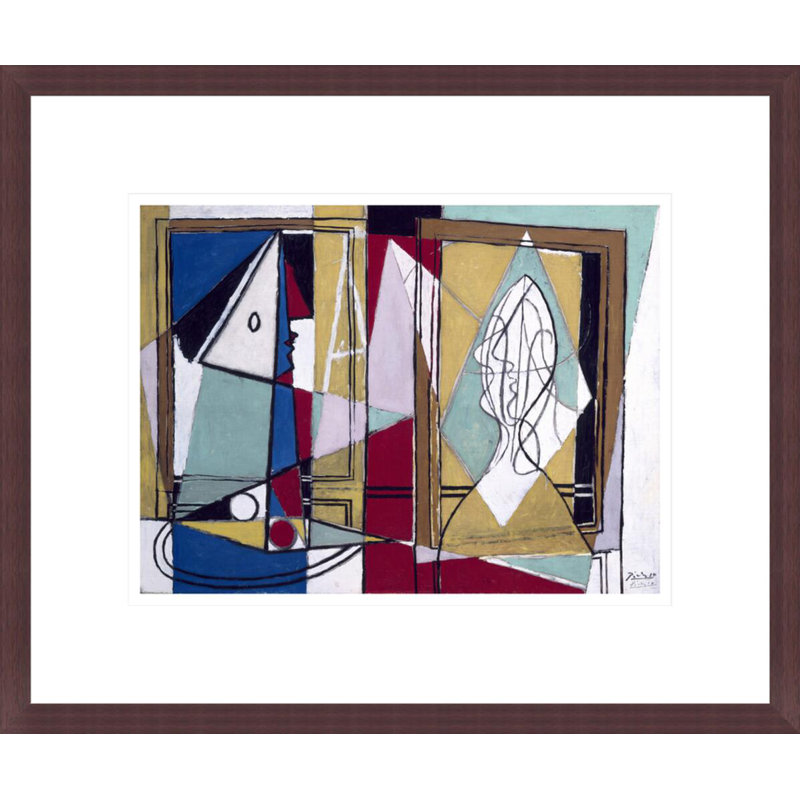 Deux femmes devant une fenêtre par Pablo Picasso, impression giclée sur cadre, H 13,75 po x l 16,46 po