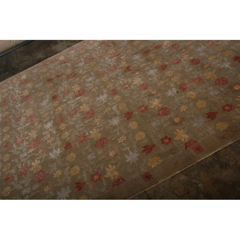 Handmade Silk and Wool Area Rug