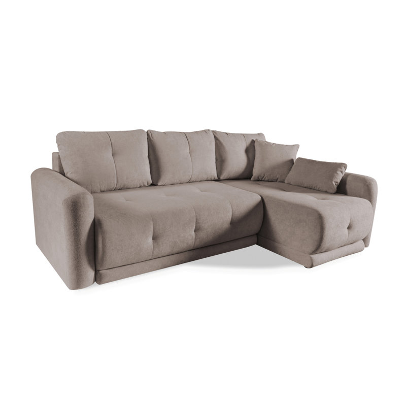 Tapani 4 Seater Velvet Sofa Bed, BEIGE