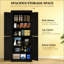 Armoire de cuisine, armoire de cuisine autoportante, armoire de rangement avec portes et tablettes-131006751