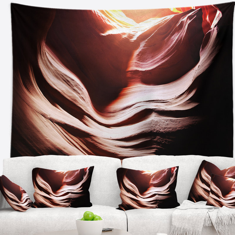 Paysage antilope avec tapisserie d'ombre brune, H 32 po x l 39 po