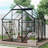 Solara Modern Walk-In Greenhouse with Adjustable Roof and Durable Aluminum Frame-117982466-117982467