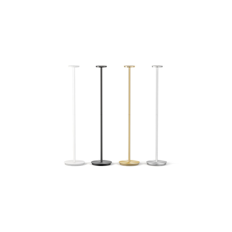 Luci 41" Novelty Floor Lamp, Satin Aluminum