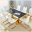 Ensemble de table et chaises, ensemble de table de salle à manger avec pieds en métal-2136626825-2136626826