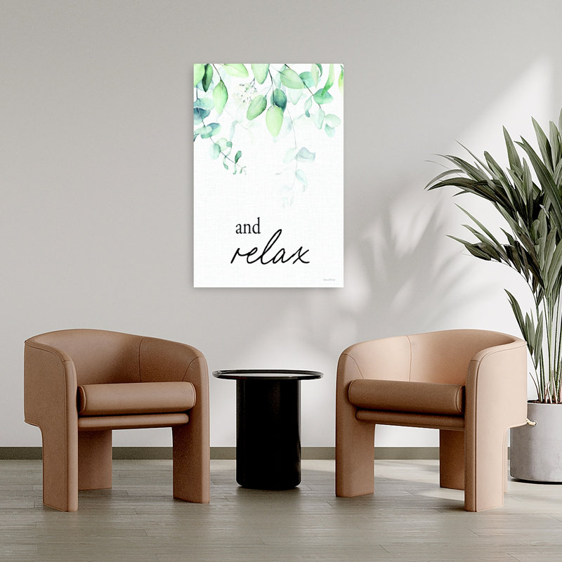 And And Relax Minimalist Modern, art mural abstrait, H 36 po x l 24 po