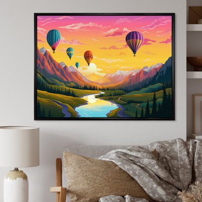 «Hot Air Ballon Bold Scenery II», reproduction sur toile