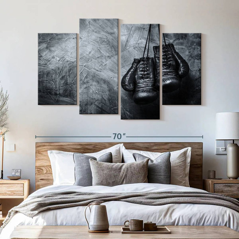 " Boxing Gloves " 4 - Pieces, 42" H x 68" W x 1.25" D