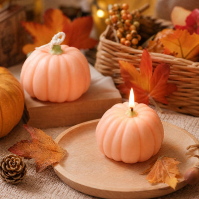 Bougies d'aromathérapie pour l'Action de grâce, décorations de citrouilles d'Halloween, bougies d'ambiance artisanales, souvenirs pour la maison
