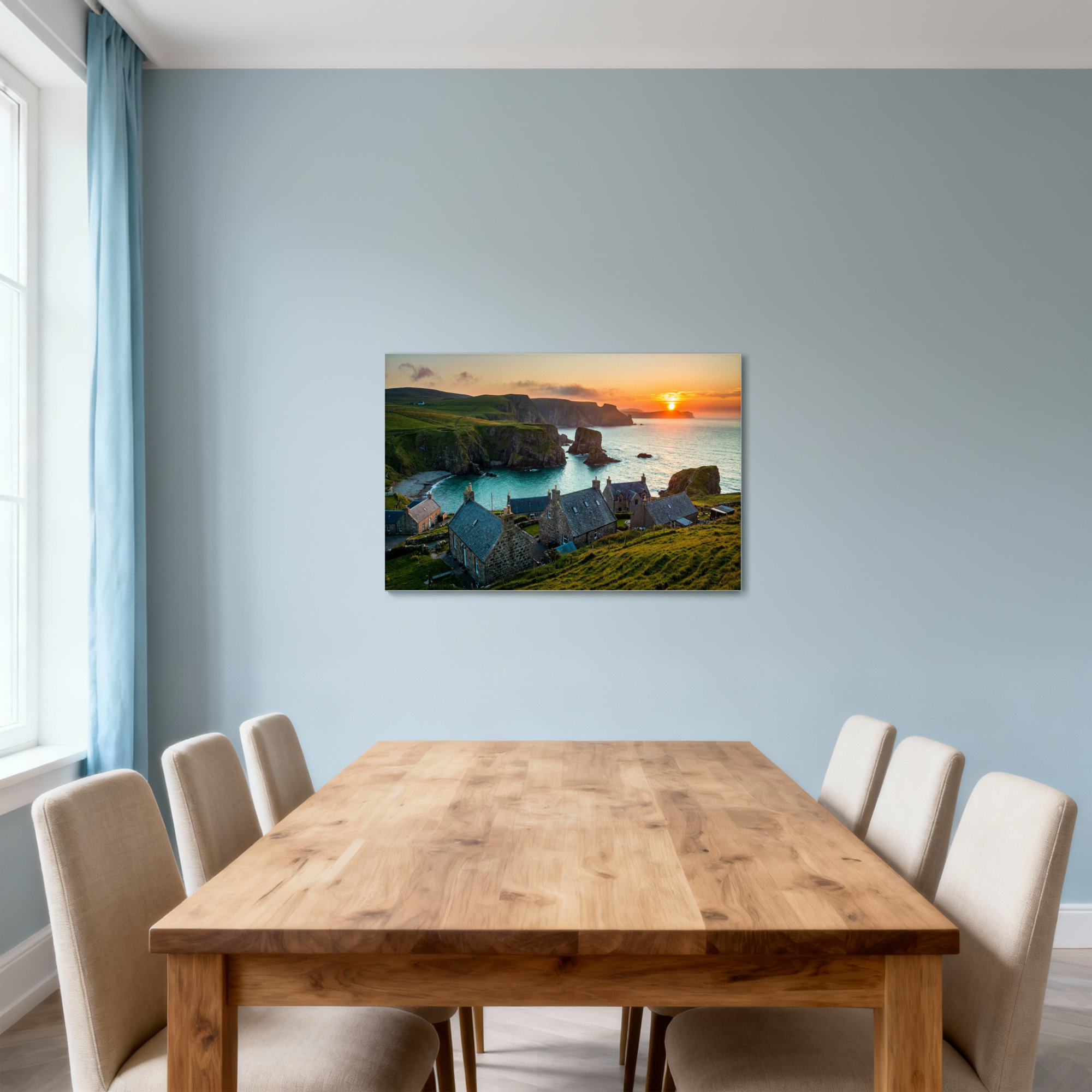 Highland Dunes Landscape & Nature Sunset Over Coastal Village With ...