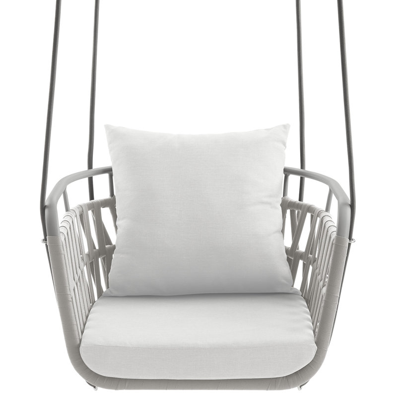 Balancelle d'extérieur en aluminium Kaliah, Gris clair