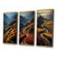 «Scenic Vineyard Mosaic Field», 3 pièces sur toile-1752702912-1752702925